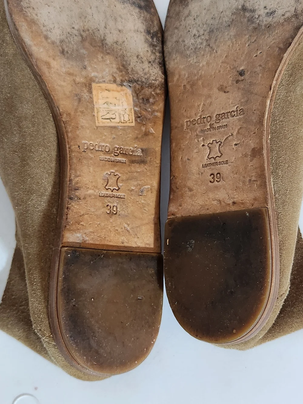 Pedro Garcia Yoshi Brown Suede Slipper Style Loafers Italian Size 39 Flaw
